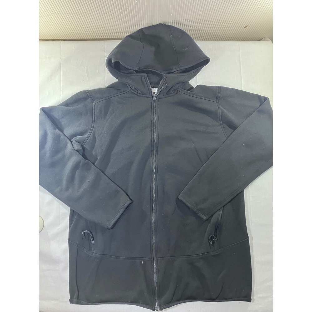 90 Degree By Reflex Black Fleece Zip Up Hoodie Jacket Women's‎ Size Medium